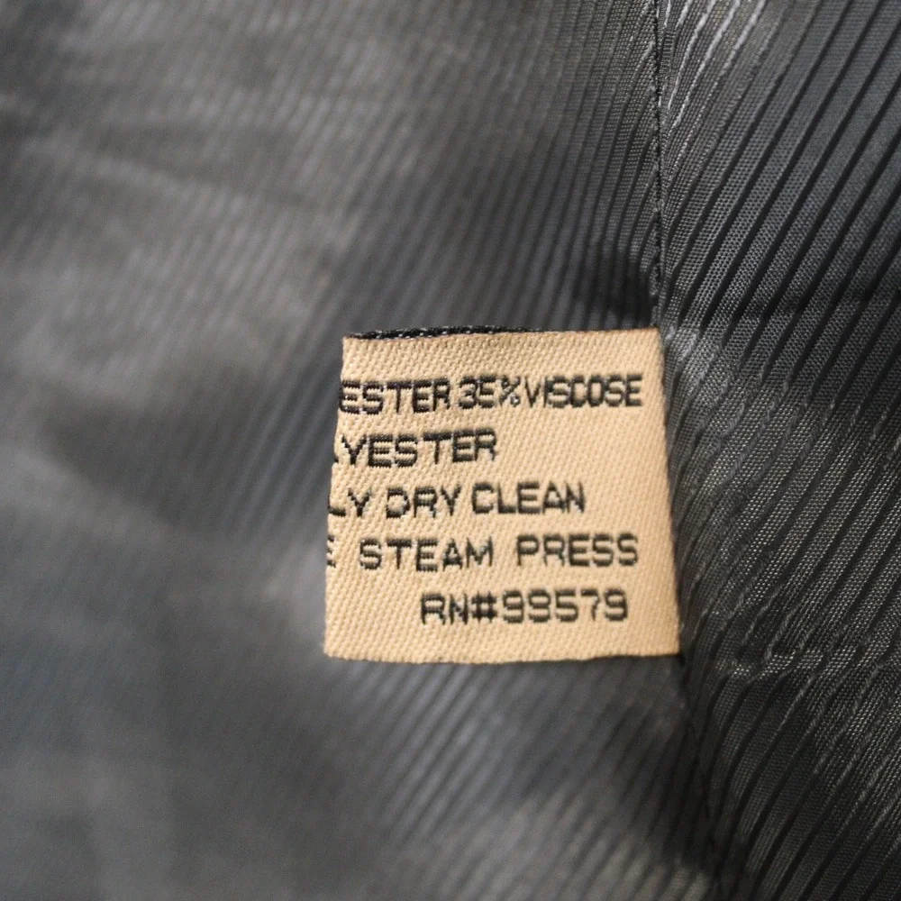 Luca Rossi Italia Mens Grey Pinstripe Suit Jacket Blazer 46L‎ Large Tall